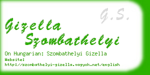 gizella szombathelyi business card